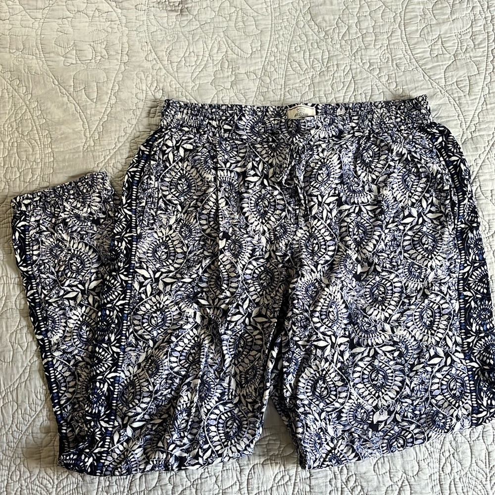 Fat face blue print joggers size 8